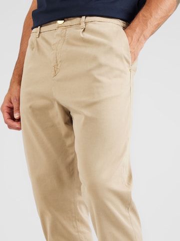 Goldgarn Zúžený Kalhoty se sklady v pase – béžová