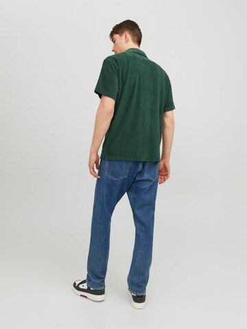 Comfort Fit Cămașă 'Terry' de la JACK & JONES pe verde