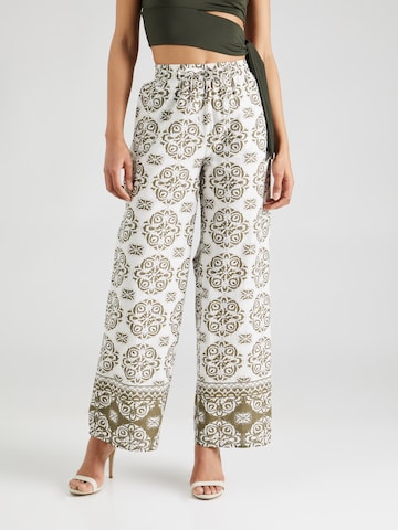 JDY Wide leg Pants 'ANNA' in White: front