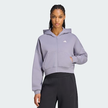 ADIDAS SPORTSWEAR - Casaco de treino em moletão 'Studio' em roxo: frente
