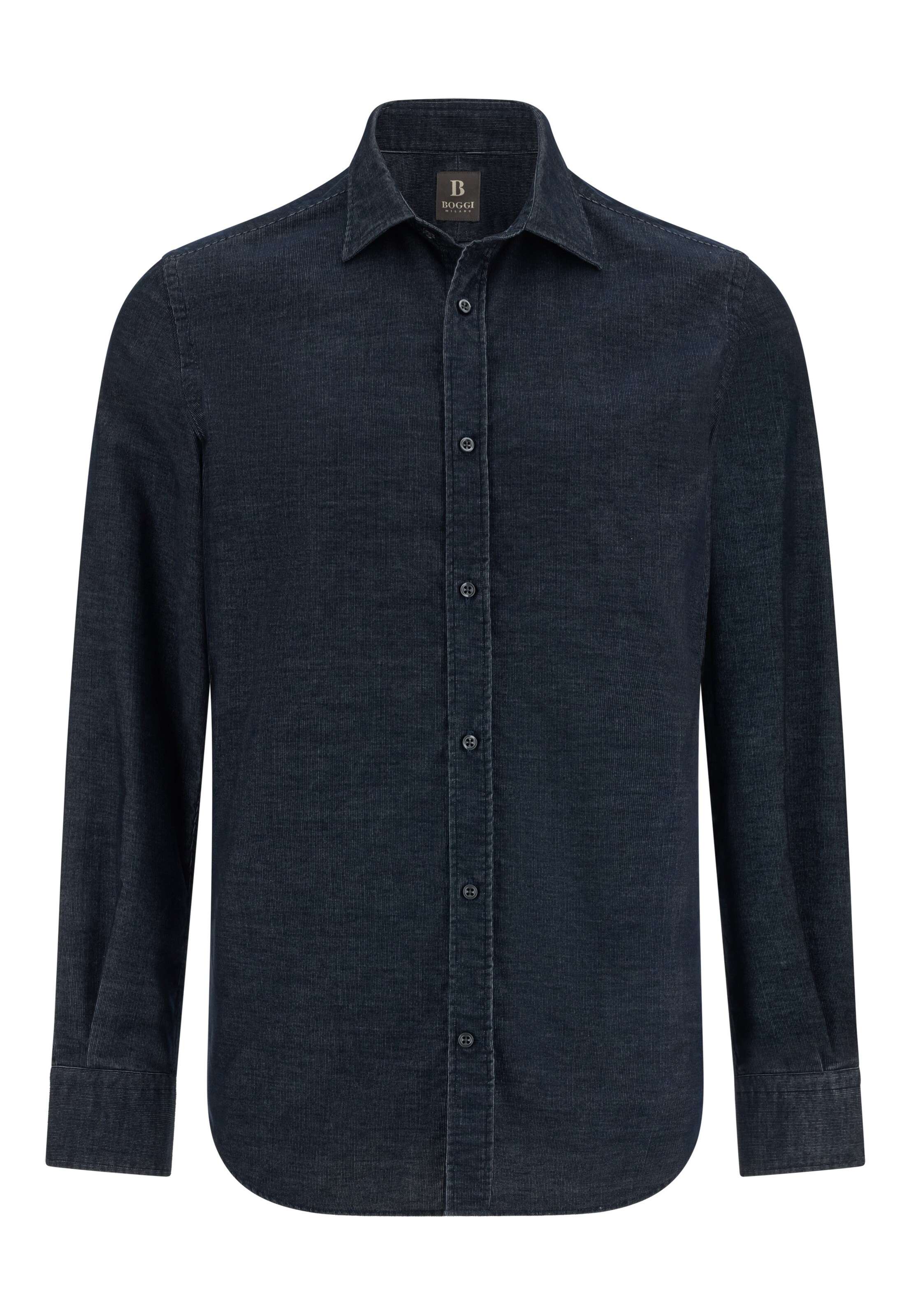 Boggi Milano Regular fit Overhemd in Blauw: voorkant