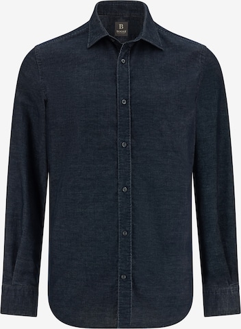 Coupe regular Chemise Boggi Milano en bleu : devant