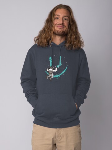 Sweat-shirt ' Graffiti Astronaut ' Watapparel en gris : devant