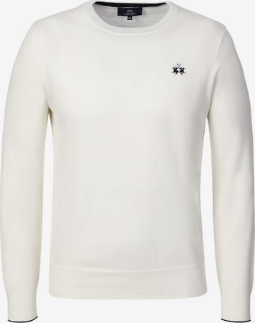 La Martina Pullover in Weiß: Vorderseite