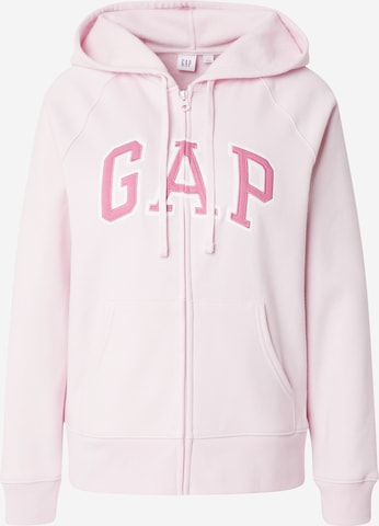 GAP Sweat jacket 'HERITAGE' in Pink: front
