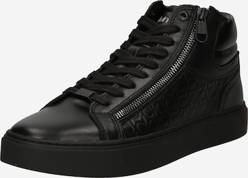 Sneaker înalt de la Calvin Klein pe negru: față