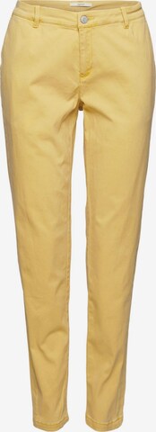 ESPRIT Slim fit Pants in Yellow: front