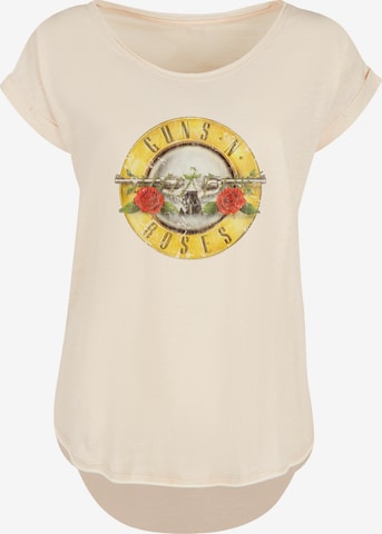 F4NT4STIC Shirt 'Guns 'n' Roses Vintage Bullet Logo' in Beige: front