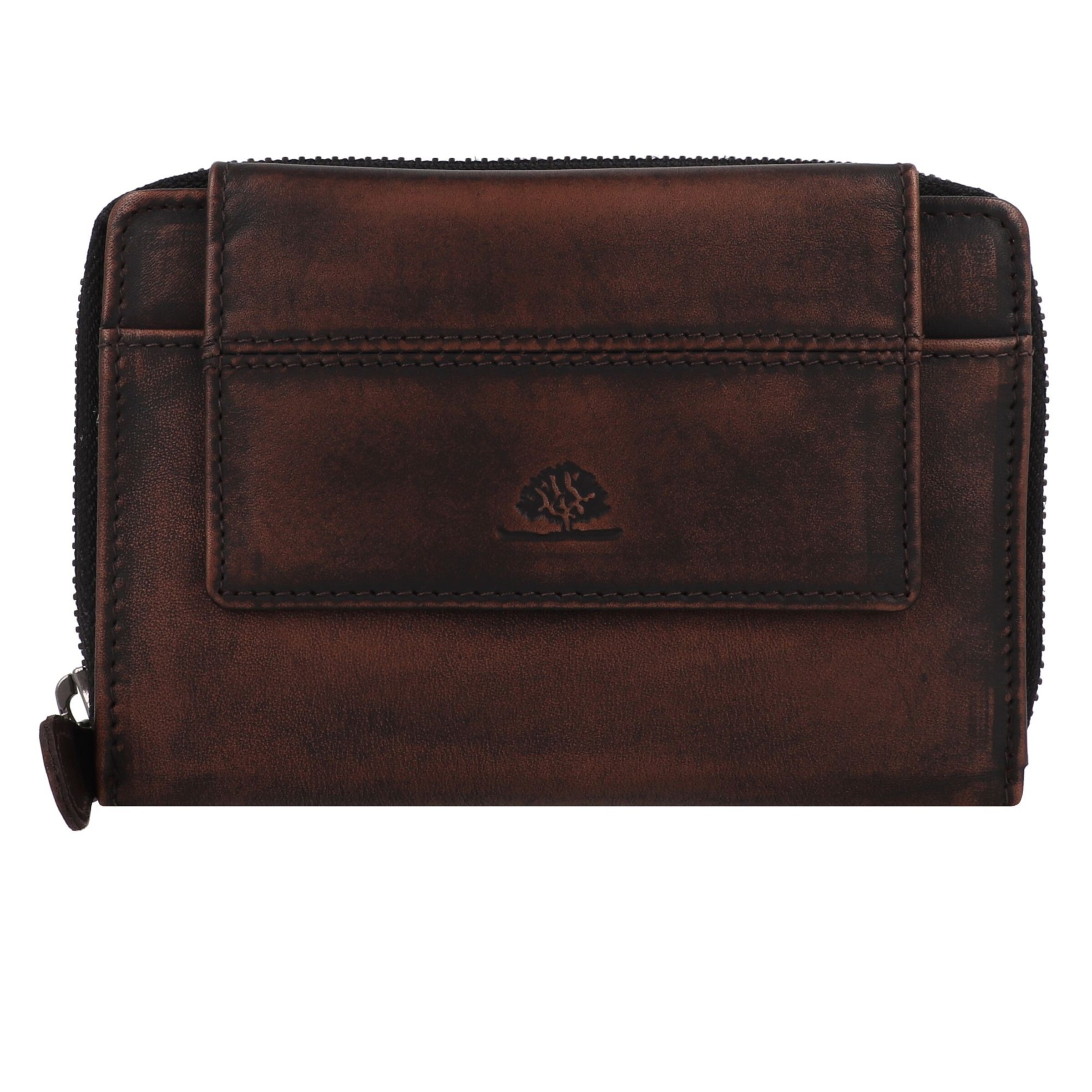GREENBURRY Wallet 'Destressed' in Brown: front