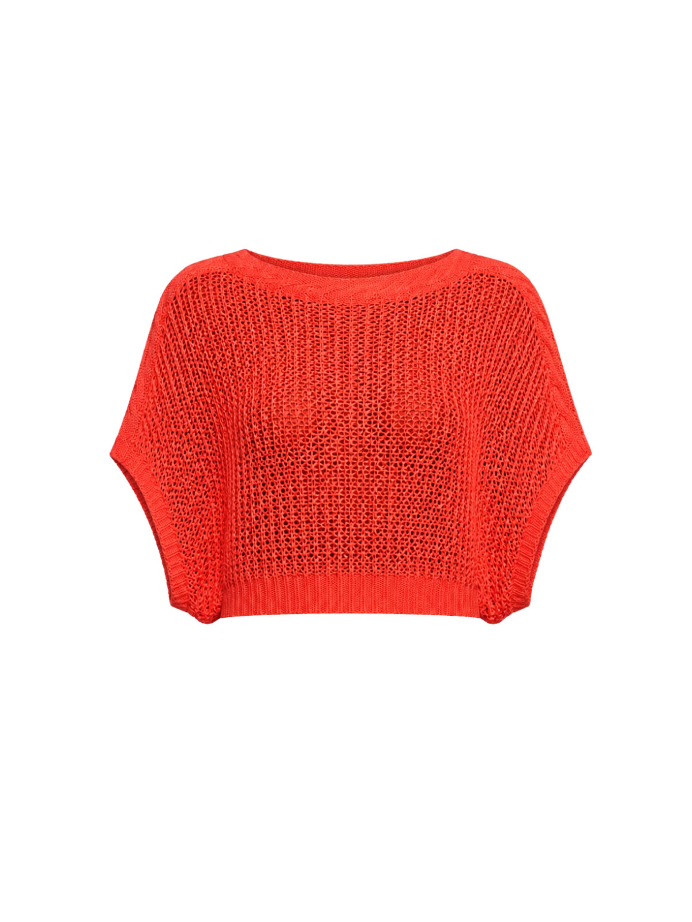 Süel knitwear - Top de punto 'Birthday' en rojo: frente