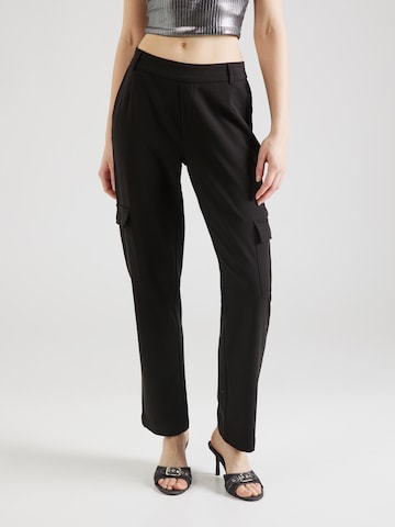 VILA Regular Cargo Pants 'VARONE' in Black: front