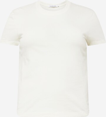 T-shirt Calvin Klein Jeans Curve en blanc : devant