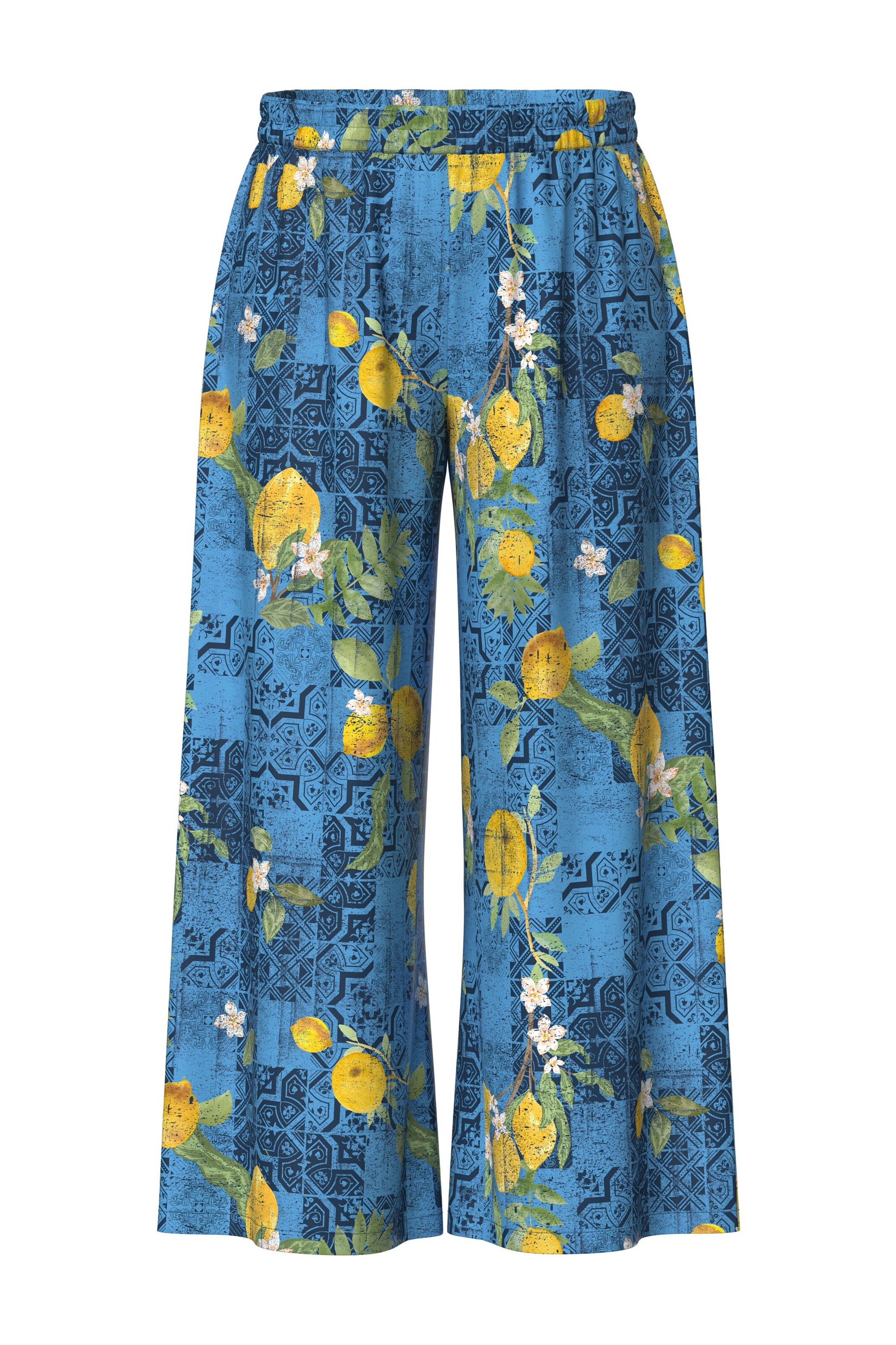 Ulla Popken Broek in de kleur Blauw / Gemengde kleuren, Productweergave
