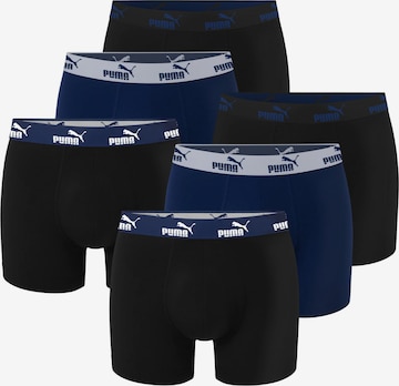 PUMA - Calzoncillo boxer 'Puma Herren Boxershorts BLUE aus Baumwolle, Unterhosen für Männer' en azul: frente