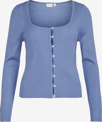 VILA Knit Cardigan 'Popsa' in Blue: front