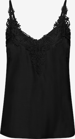 Cream Top 'Anna' in Black: front