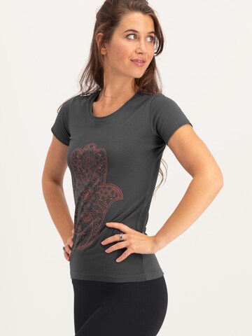 Urban Goddess Yoga & Activewear Sports Top 'Hamsa Core Yoga & Pilates' in Grey