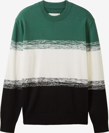 TOM TAILOR DENIM Sweater in Green: front