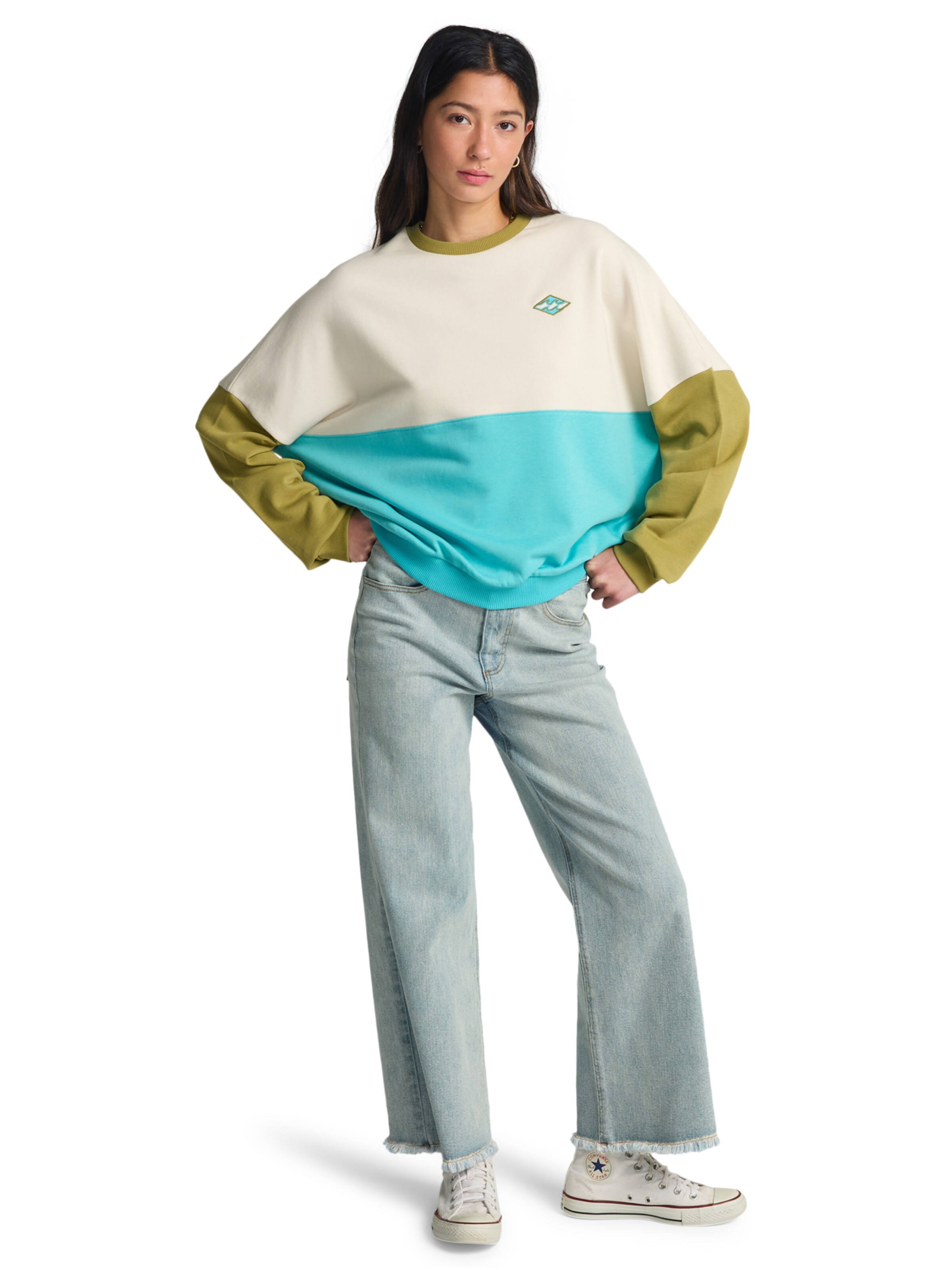 BILLABONG Sweatshirt 'Jump Around Block' in Green