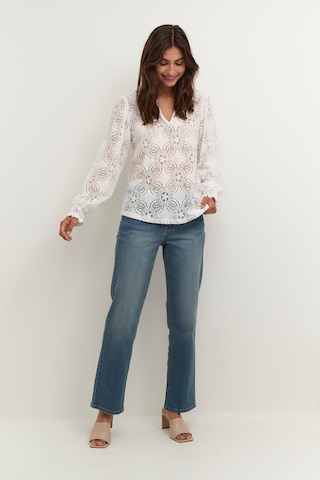 CULTURE - Blusa 'Olu' en blanco