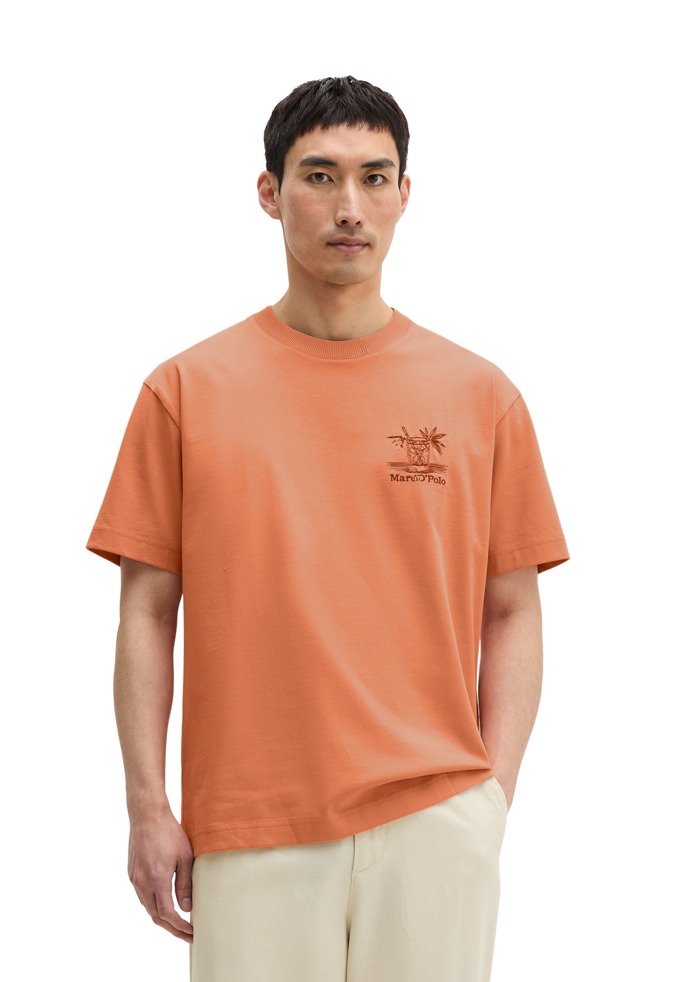 T-Shirt Marc O'Polo en orange : devant