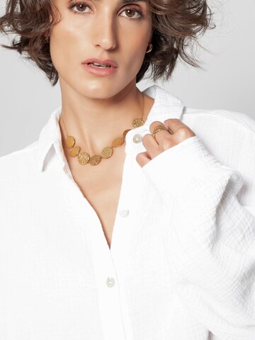 SASSYCLASSY Bluse 'kürzere Variante' in Weiß