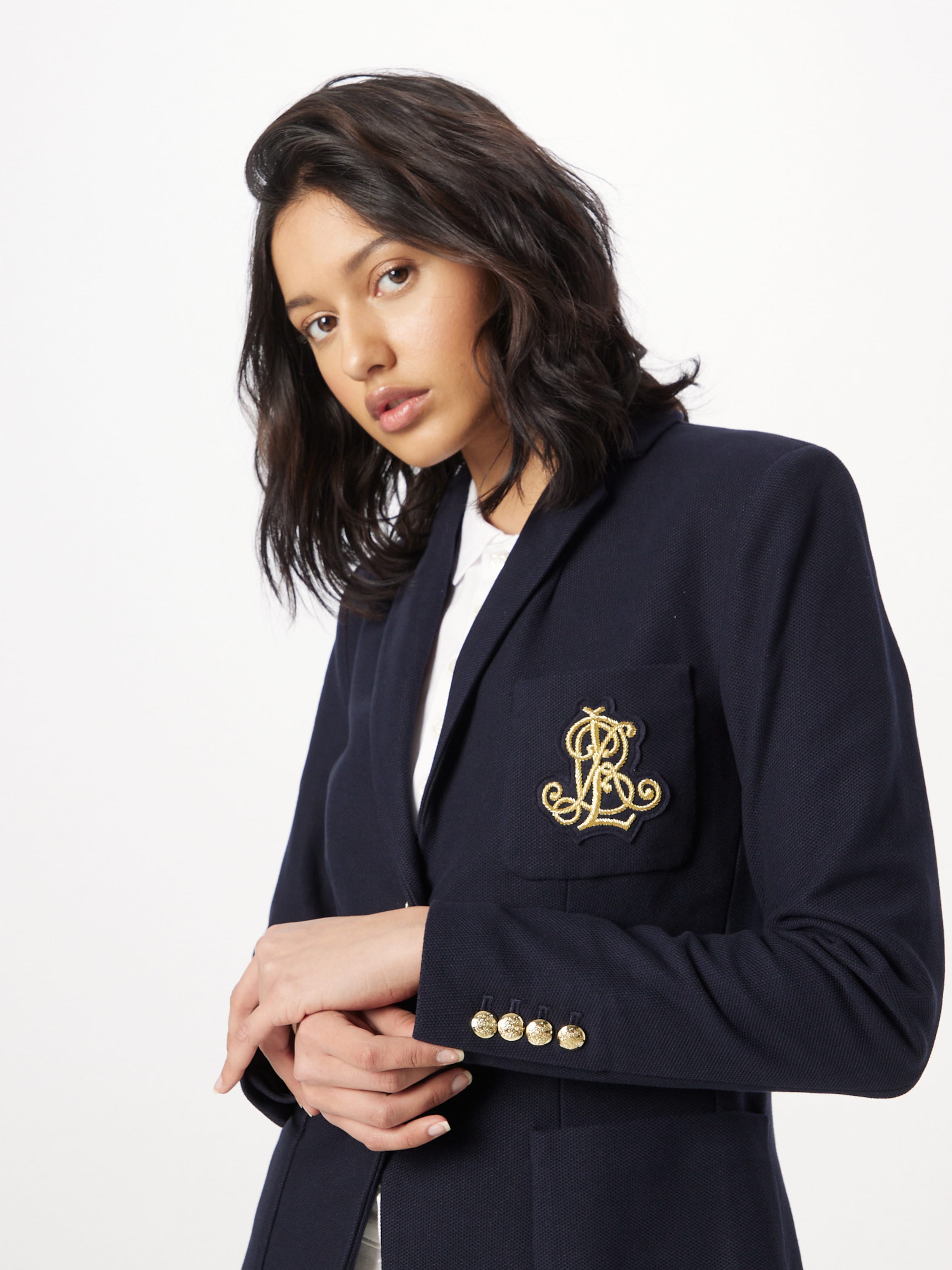 Ralph lauren navy hot sale crest blazer