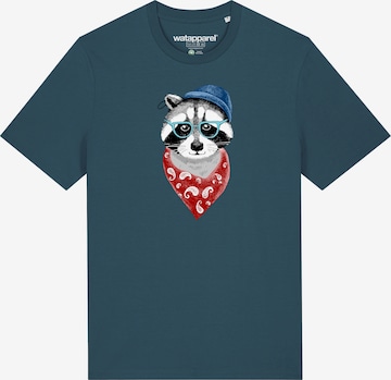 Watapparel Shirt 'Waschbär' in Blau: Vorderseite