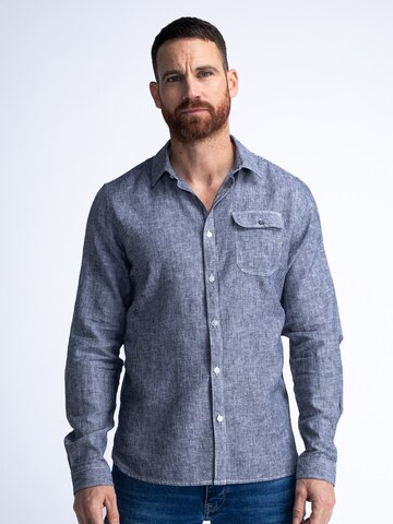 Petrol Industries Regular fit Button Up Shirt in Blue