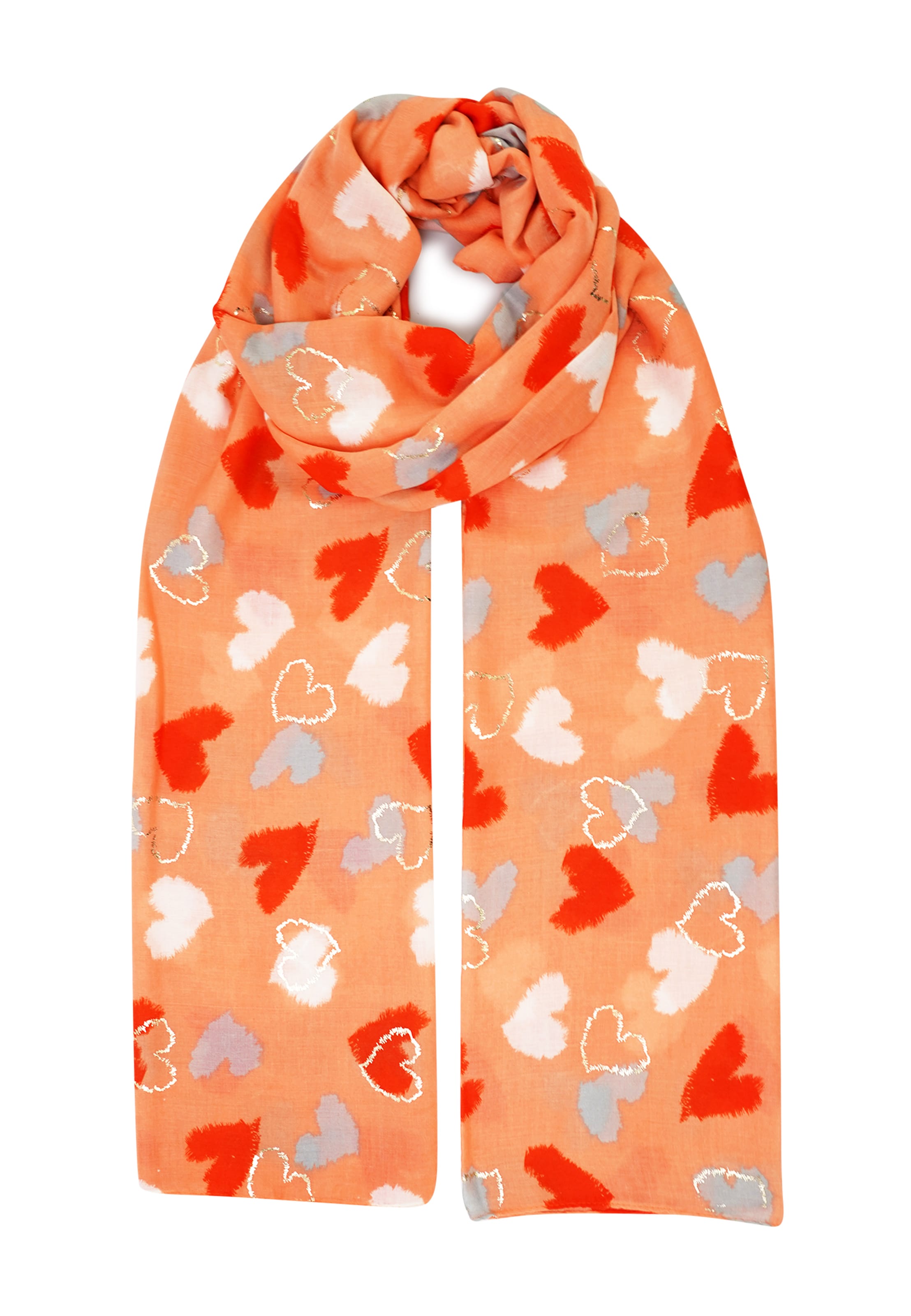 HARPA Scarf 'URA' in Orange: front