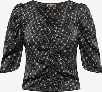 faina Blouse in Zwart: voorkant