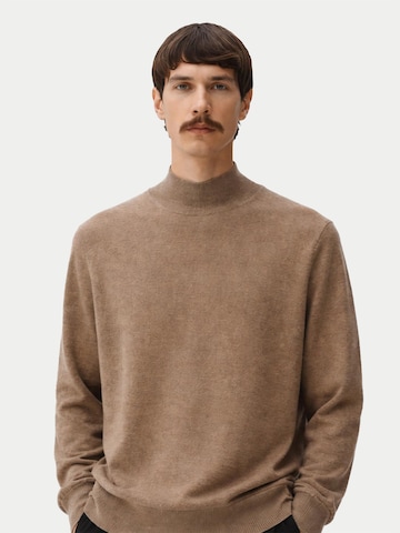 GOBI Cashmere - Jersey 'Men's Timeless Mock Neck Cashmere Sweater' en gris: frente