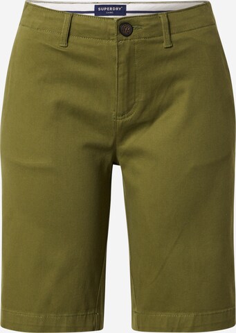 Superdry Chino 'CITY' in Groen: voorkant