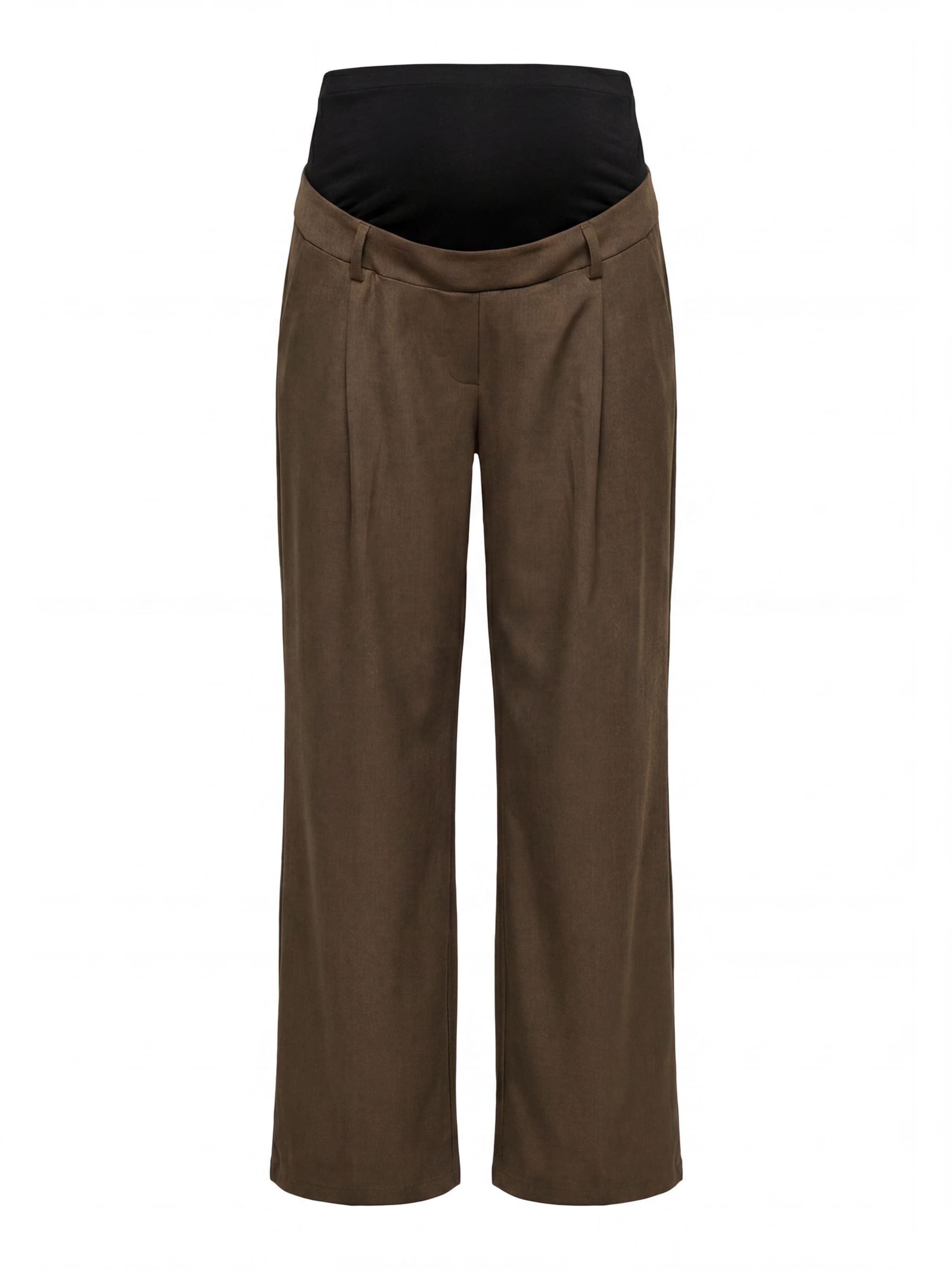 Only Maternity - regular Pantalón 'OLMLinda-Berry' en marrón: frente