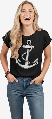 MAKAYA Shirt 'Anker' in Black: front