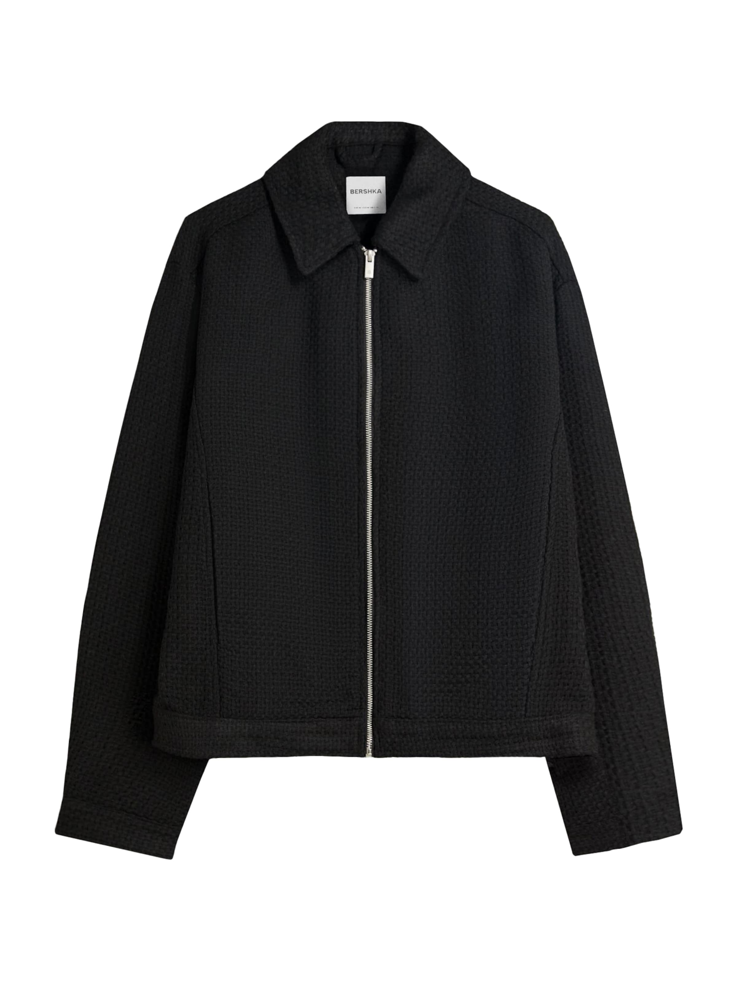 Bershka Veste mi-saison en noir, Vue avec produit