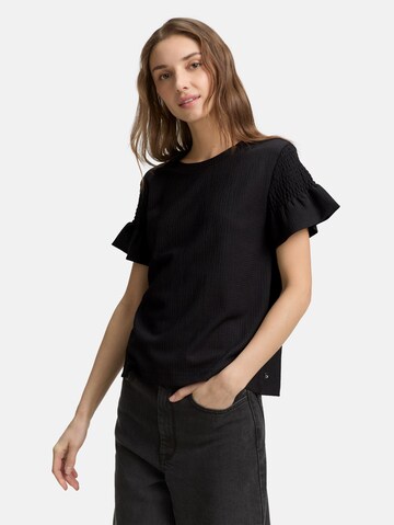 TOM TAILOR DENIM Shirt in Black: front