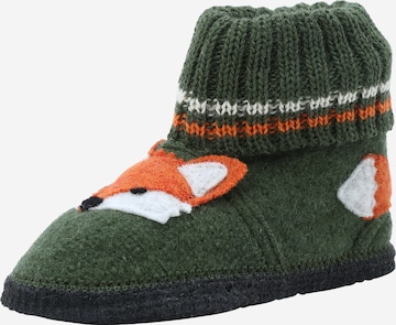BECK Slippers 'Fuchs' in Green: front