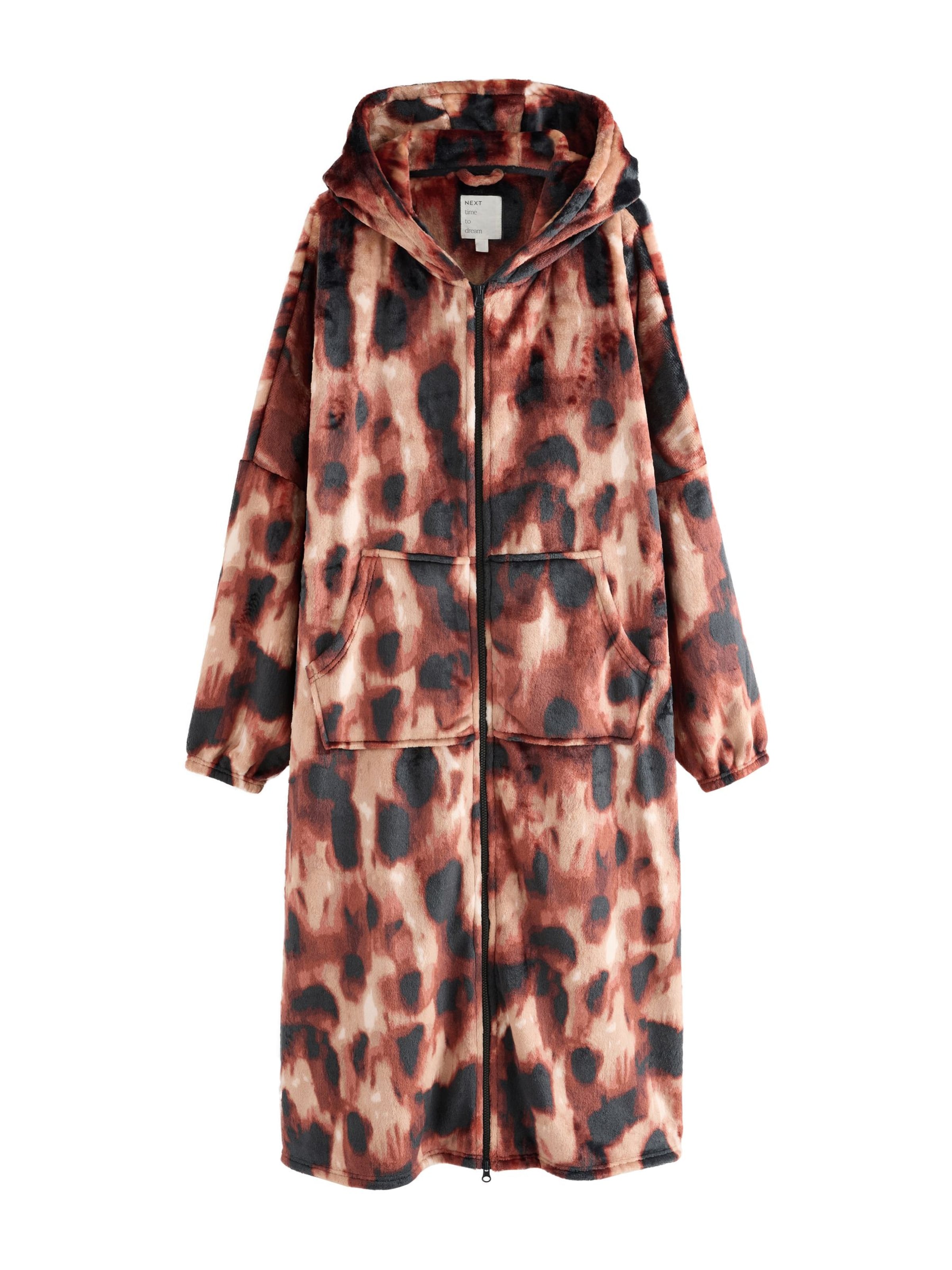 Next Pikk hommikumantel, värv pruun: eest vaates