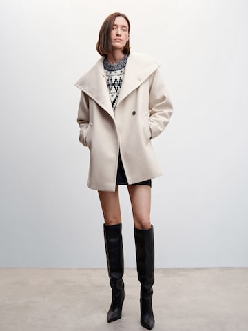 MANGO Between-Seasons Coat 'Biscuit' in Beige