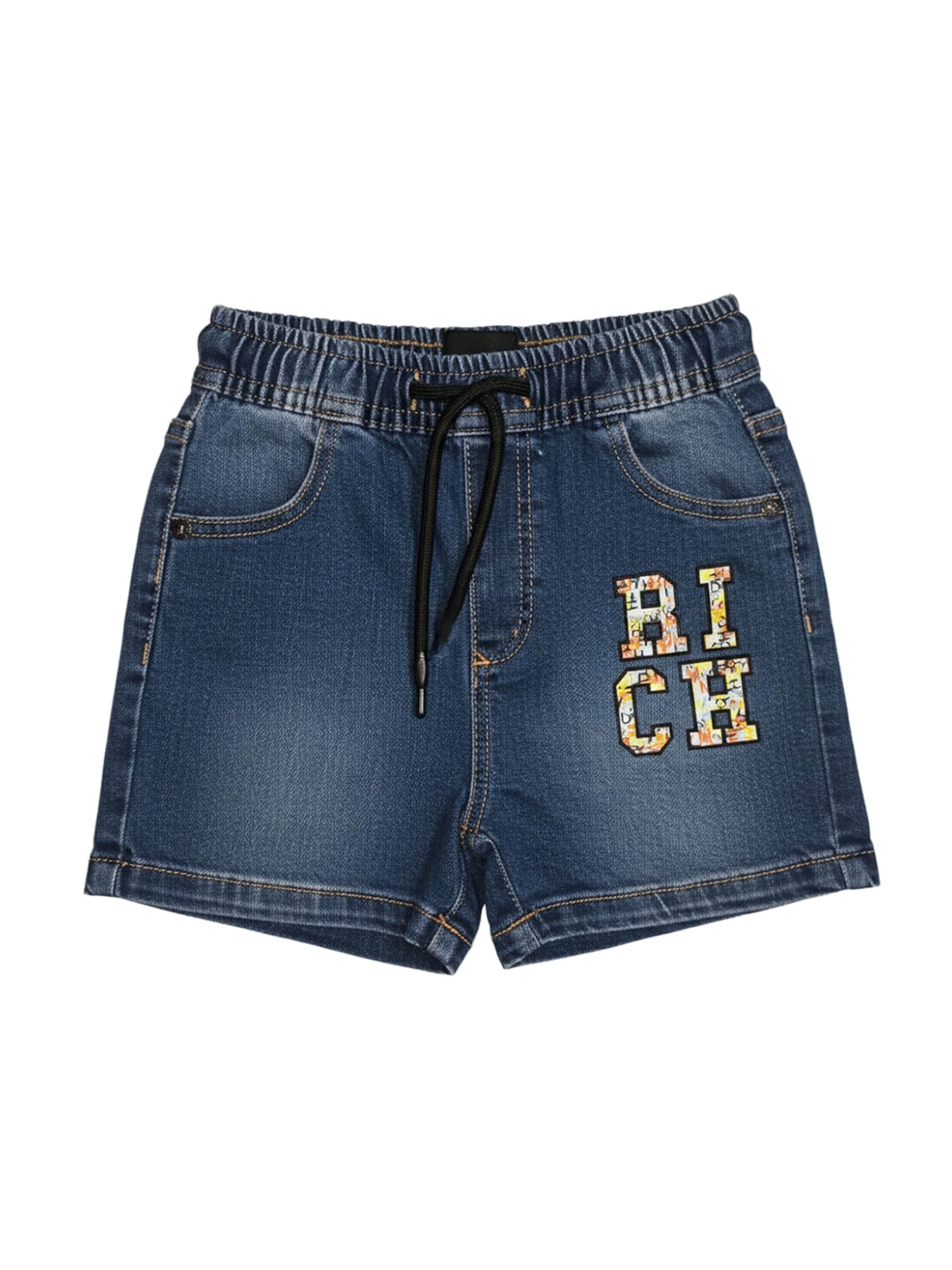 John Richmond Regular Trousers 'Bermuda blu denim per neonato' in Blue: front