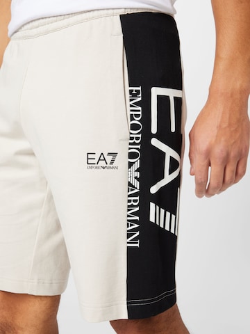 EA7 Emporio Armani Regular Trousers in Beige