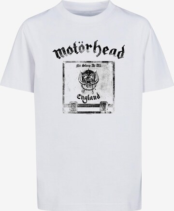 Merchcode Shirt 'Motorhead - No Sleep At All' in Wit: voorkant
