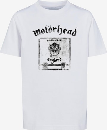 Merchcode T-Shirt 'Motorhead - No Sleep At All' in Weiß: predná strana
