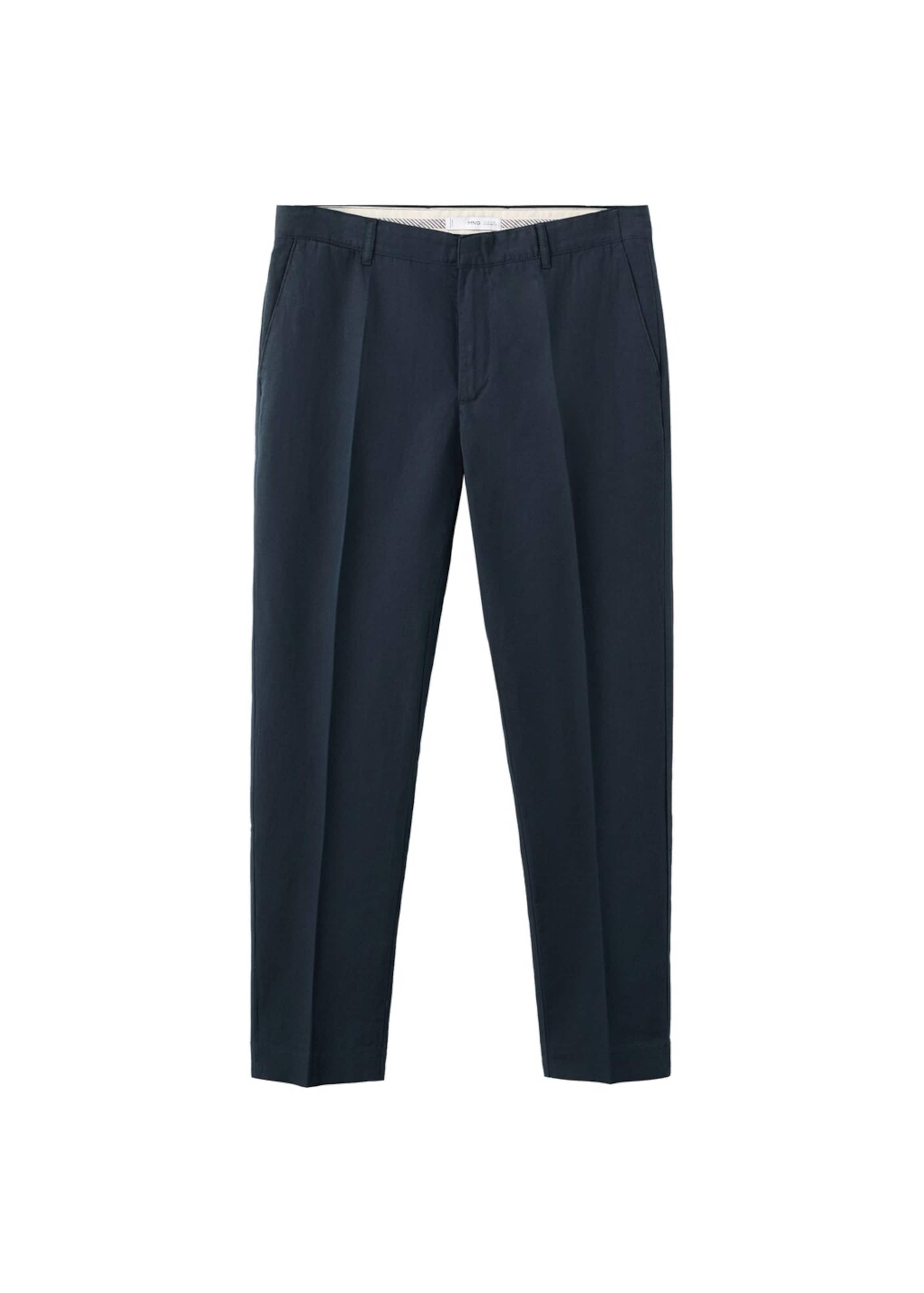 MANGO MAN Pleated Pants 'Soren' in Blue: front