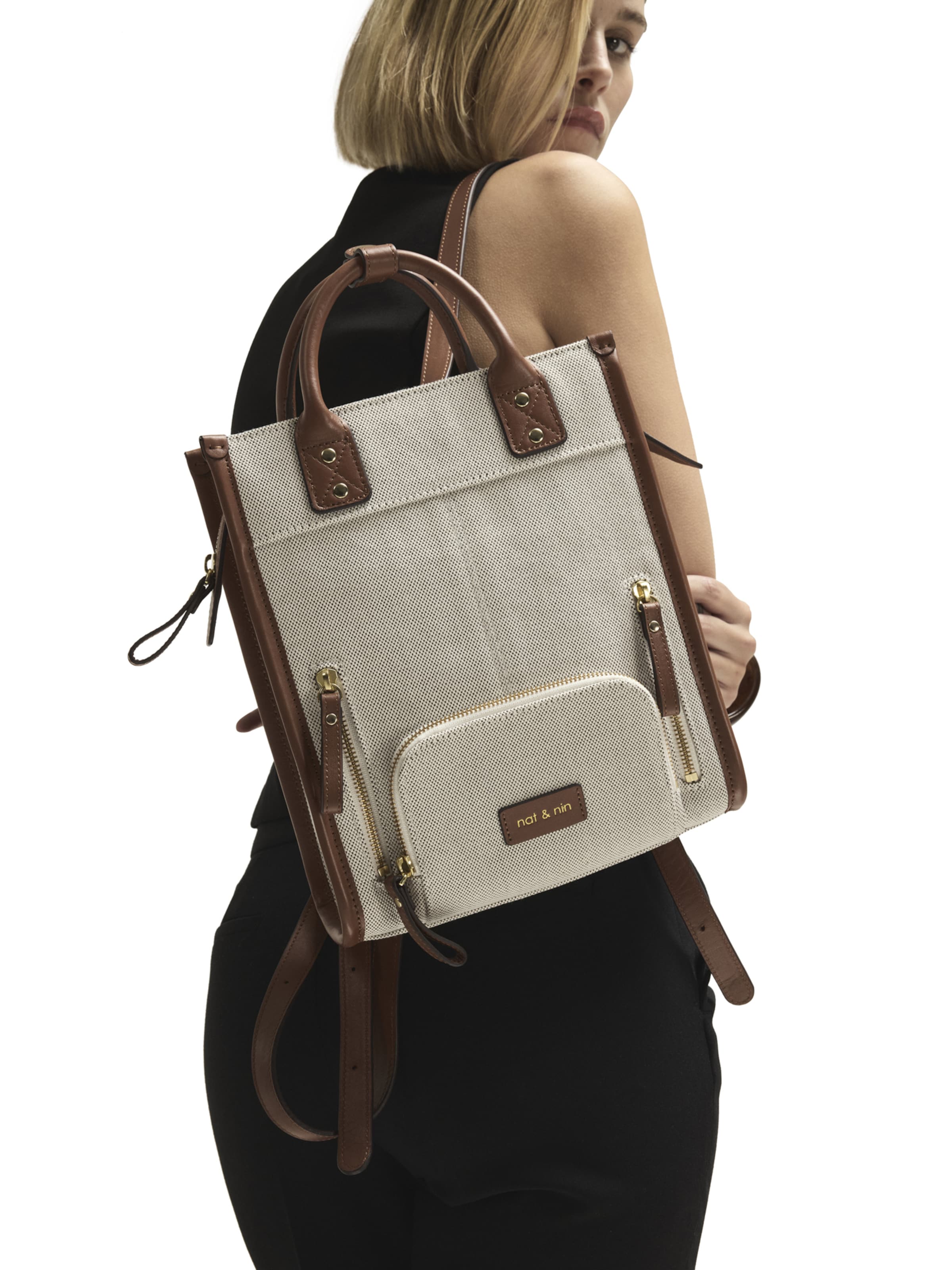 Nat&Nin Σακίδιο πλάτης ' MACY ' σε καφέ