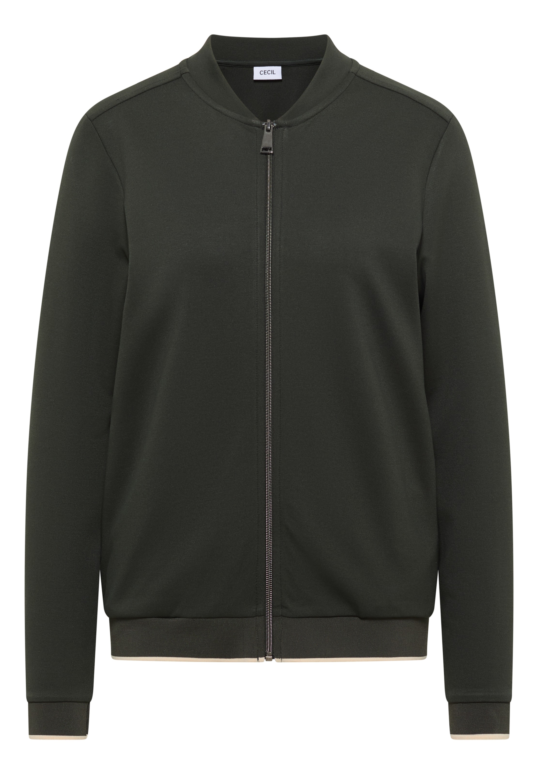 CECIL Sweatjacke in Grün: Vorderseite