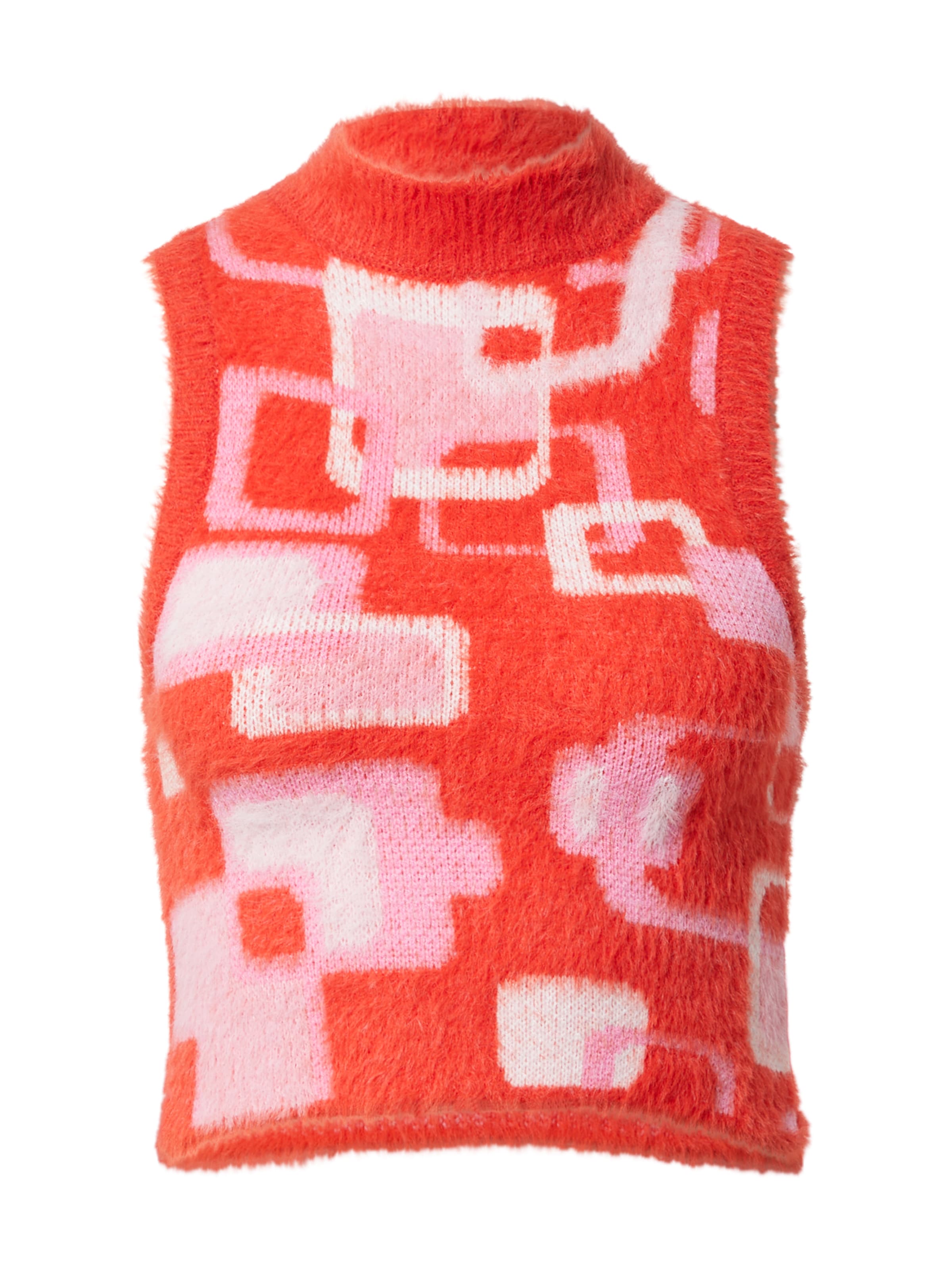 Vintage Supply - Top de malha em vermelho: frente