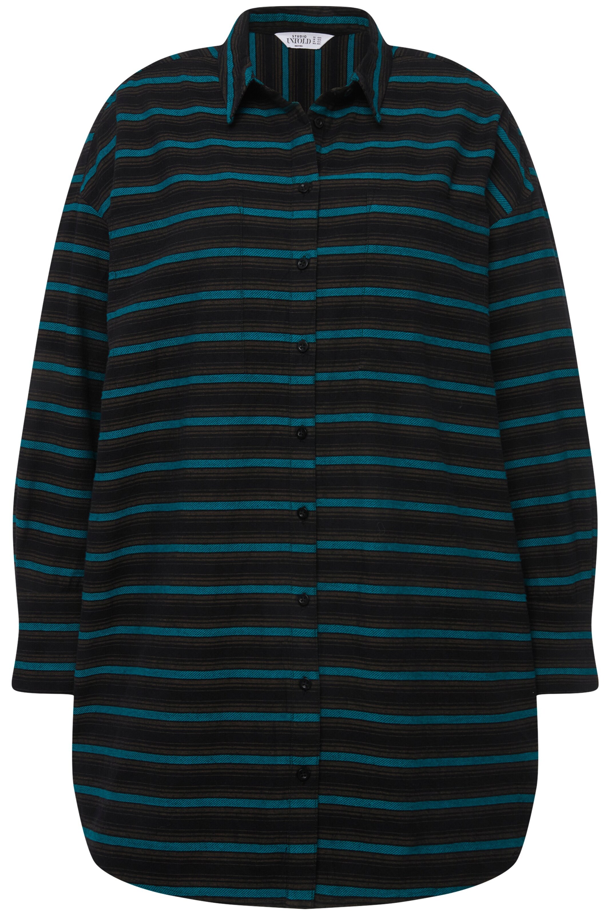 Studio Untold Comfort Fit Hemdbluse in Schwarz: Vorderseite