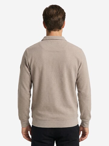 CASAMODA Zip-Up Hoodie 'Basic' in Beige